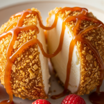 Deep-Fried Ice Cream with a Crunchy Coating: Golden Delight