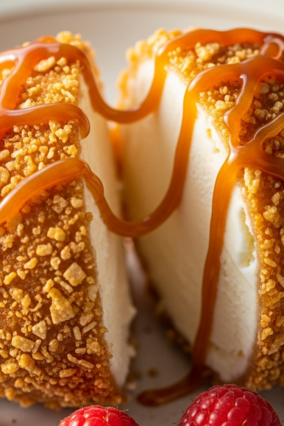 Deep-Fried Ice Cream with a Crunchy Coating: Golden Delight