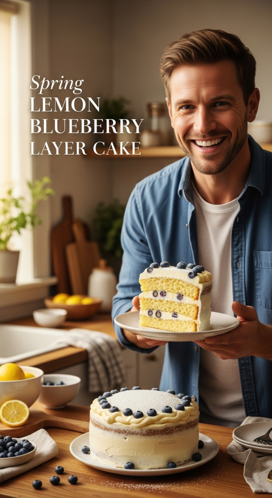 Amazing Spring Lemon Blueberry Layer Cake: Brighten Your Day