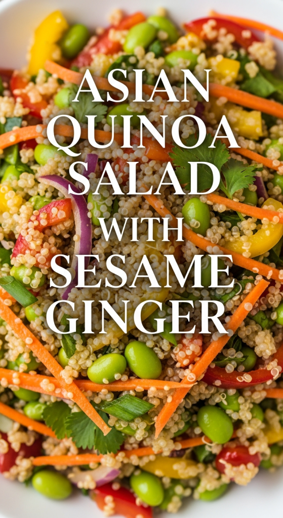 Asian Quinoa Salad with Sesame Ginger: Bright & Nutritious