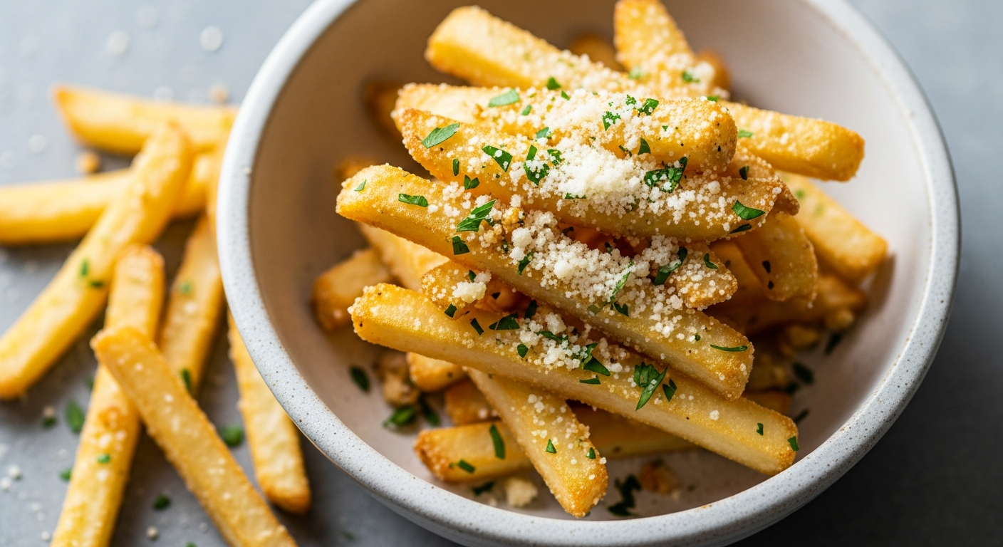 Best Crispy 15-Minute Garlic Parmesan Fries Made in Air Fryer