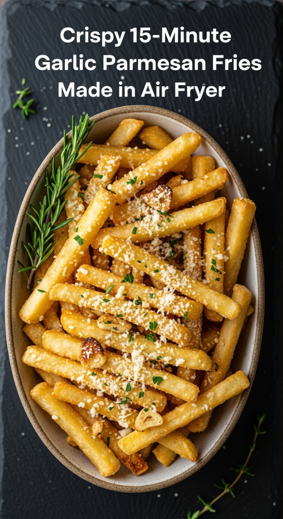 Best Crispy 15-Minute Garlic Parmesan Fries Made in Air Fryer