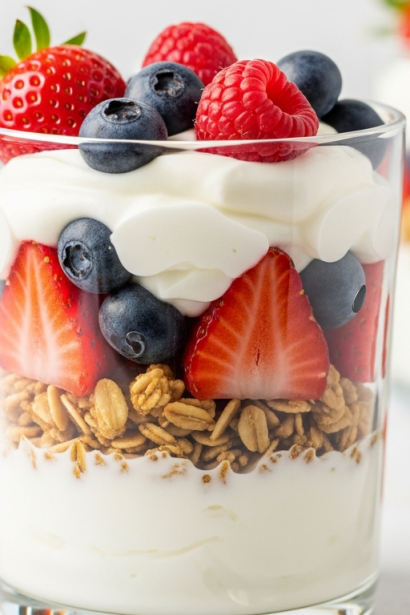 Best Power-Packed Greek Yogurt Parfait with Berries & Granola