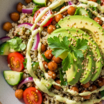 Best Wholesome Vegan Quinoa & Chickpea Salad with Creamy Avocado