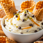 Cannoli Cream Dip with Waffle Cone Chips Sweet Delight