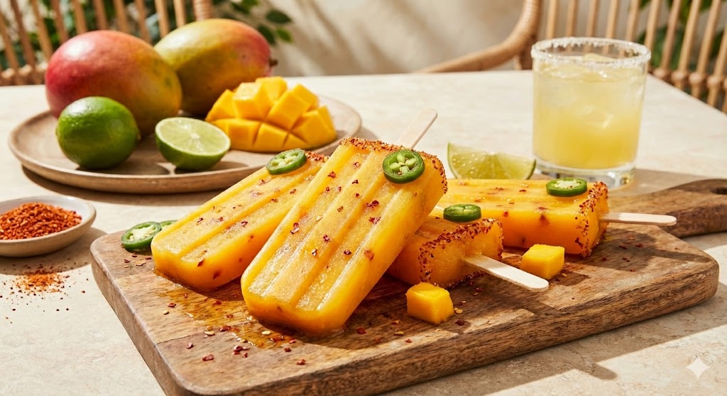 Cooling Off with Irresistible Spicy Mango Margarita Popsicles Delights