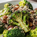 Crunchy Broccoli Salad with Sweet Raisins & Nutty Seeds