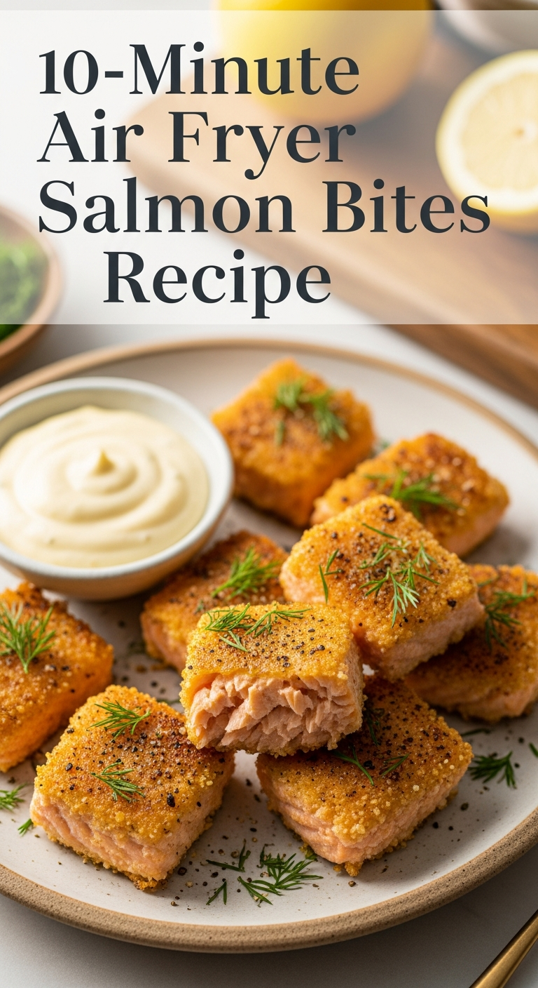 Decadent 10-Minute Air Fryer Salmon Bites Recipe Crispy & Quick