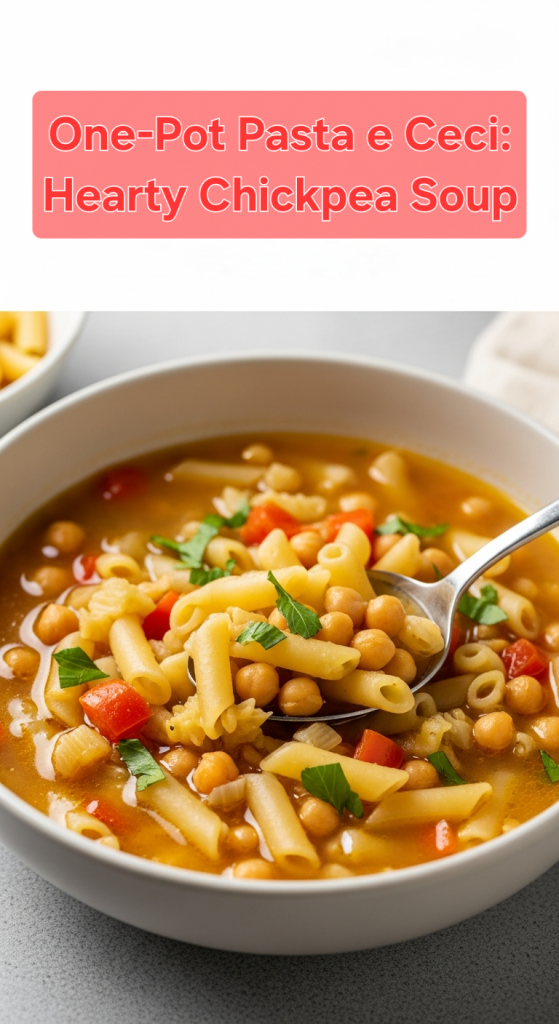 Decadent One-Pot Pasta e Ceci: Hearty Chickpea Soup Made Simple