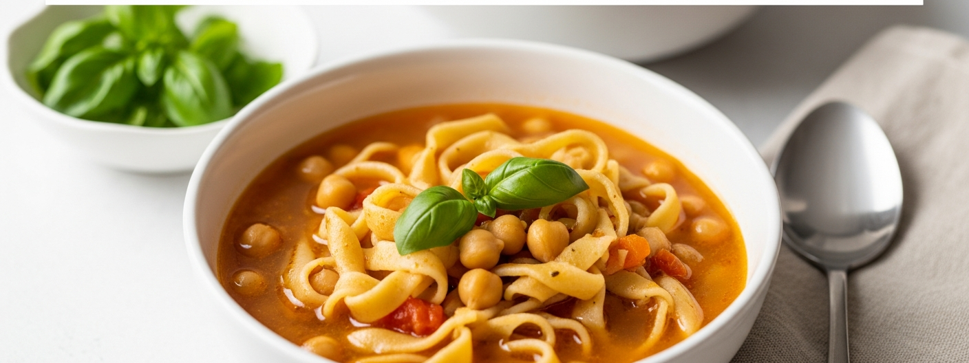 Decadent One-Pot Pasta e Ceci: Hearty Chickpea Soup Made Simple