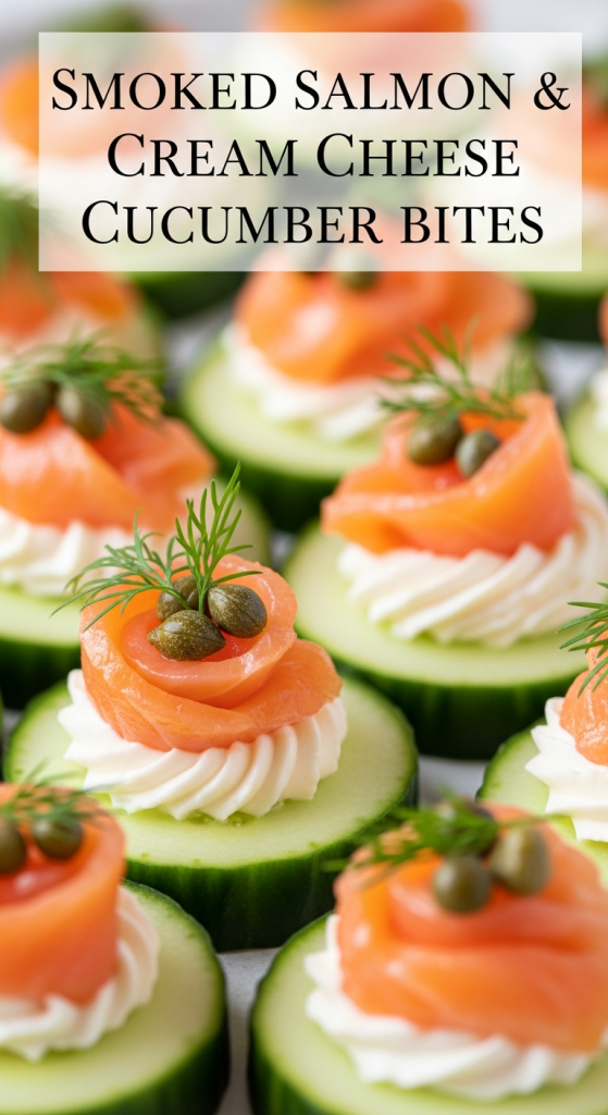 Delicious Smoked Salmon & Cream Cheese Cucumber Bites Recipe