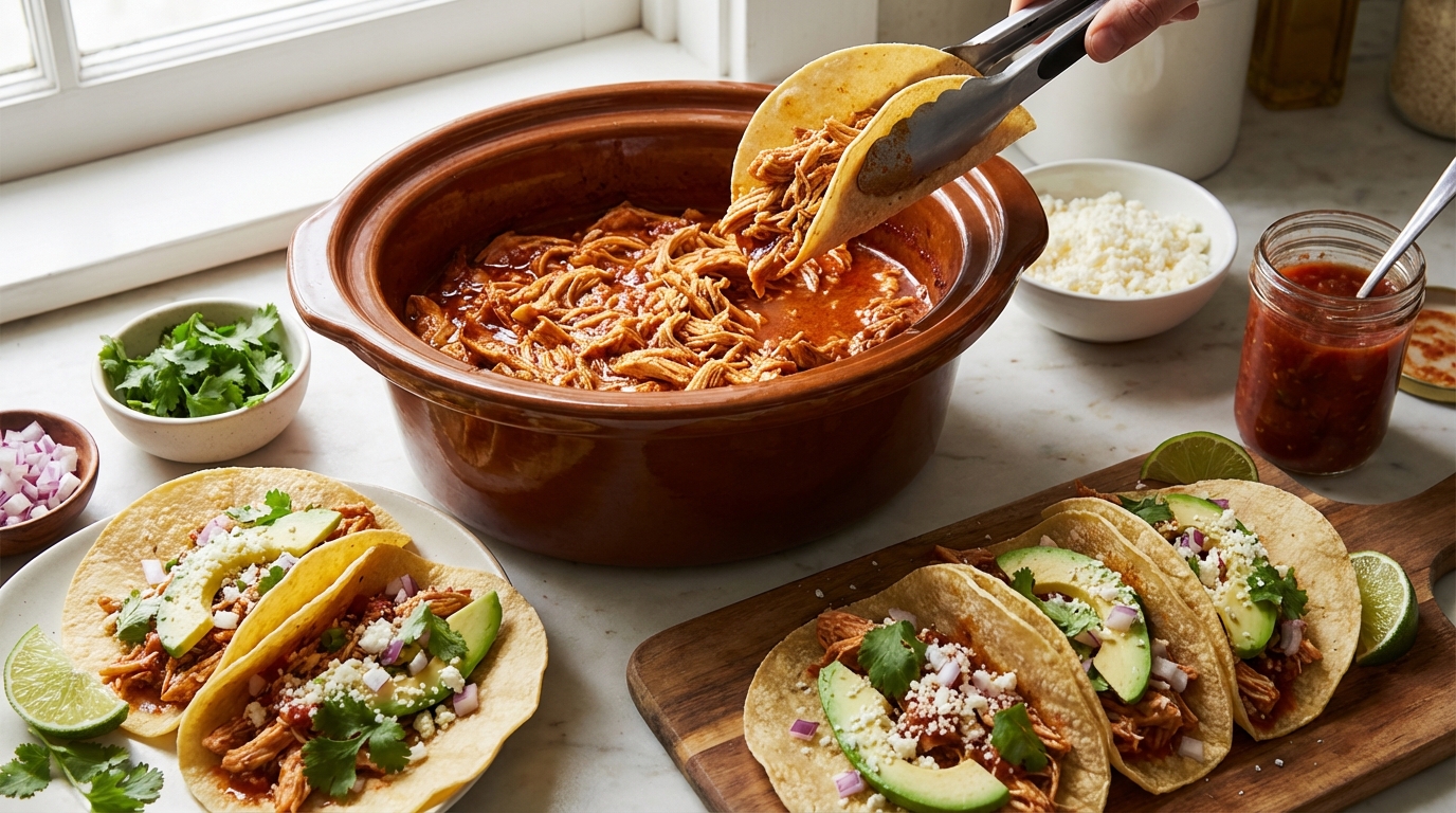 Easy Crockpot Shredded Chicken Tacos: Flavor Made Simple