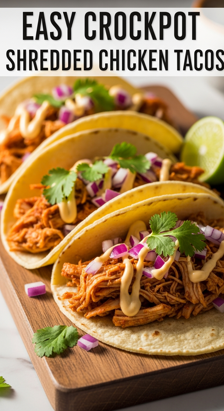 Easy Crockpot Shredded Chicken Tacos: Flavor Made Simple