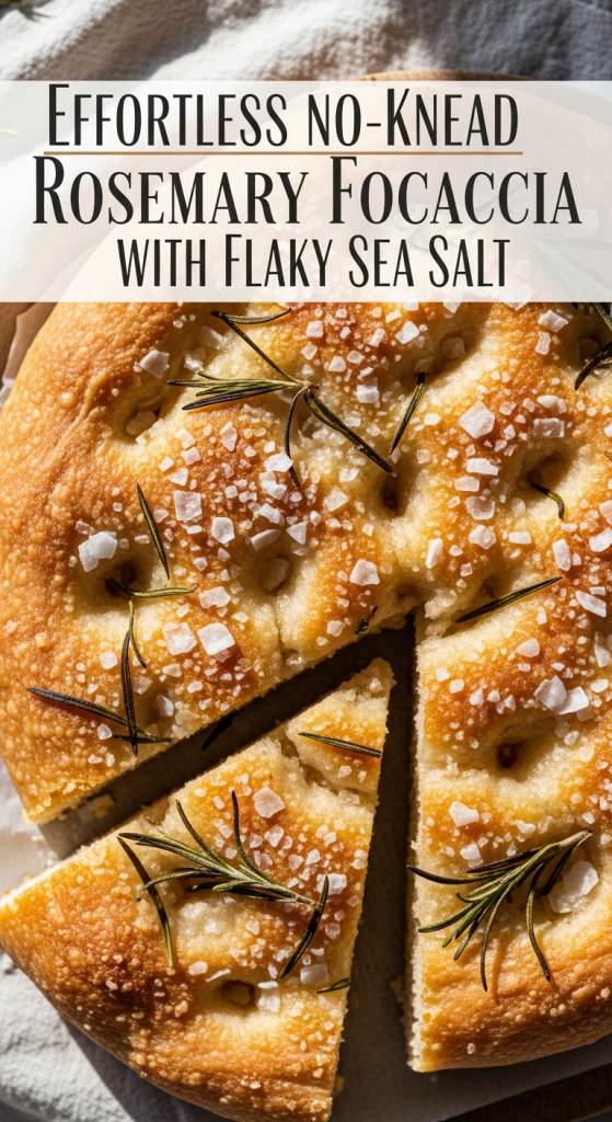 Effortless No-Knead Rosemary Focaccia with Flaky Sea Salt