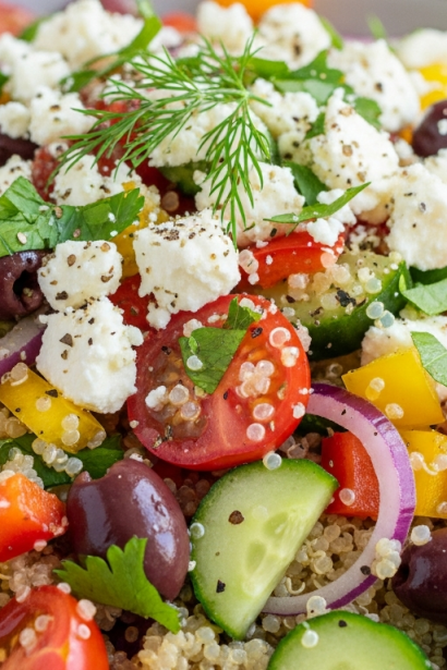 Healthy Greek Quinoa Salad with Zesty Lemon: Fresh & Flavorful