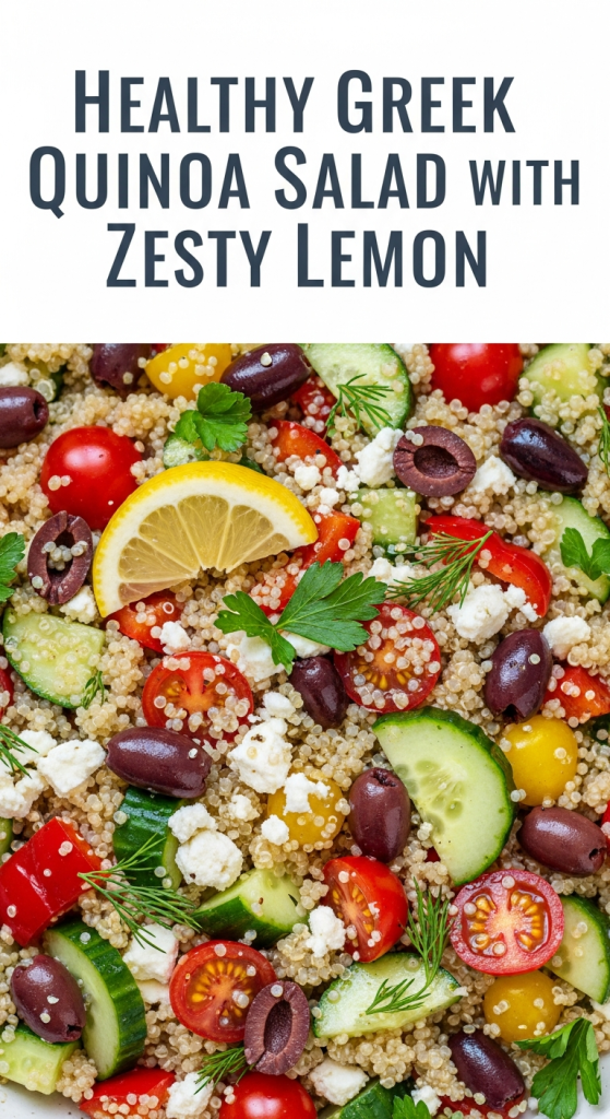 Healthy Greek Quinoa Salad with Zesty Lemon: Fresh & Flavorful