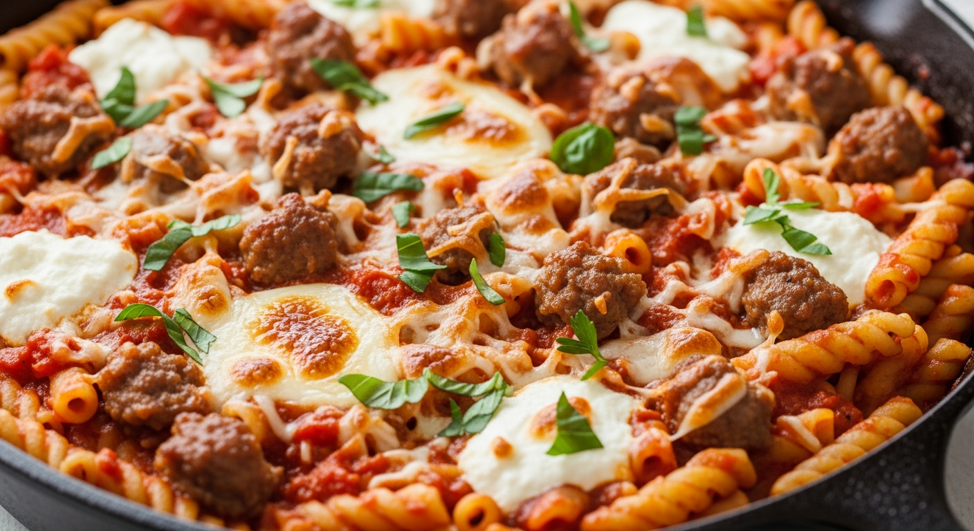 Irresistible 20-Minute Skillet Ziti with Sausage Quick & Flavorful