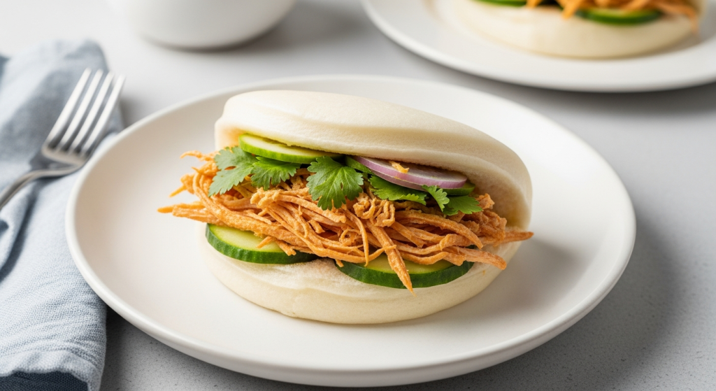 Irresistible Fluffy Steamed Buns Filled with Savory Shredded Chicken