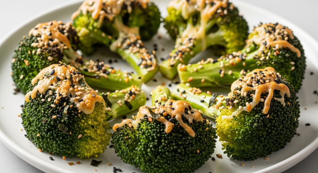 Irresistible Furikake & Parmesan Roasted Broccoli Delight: Crunchy Fusion