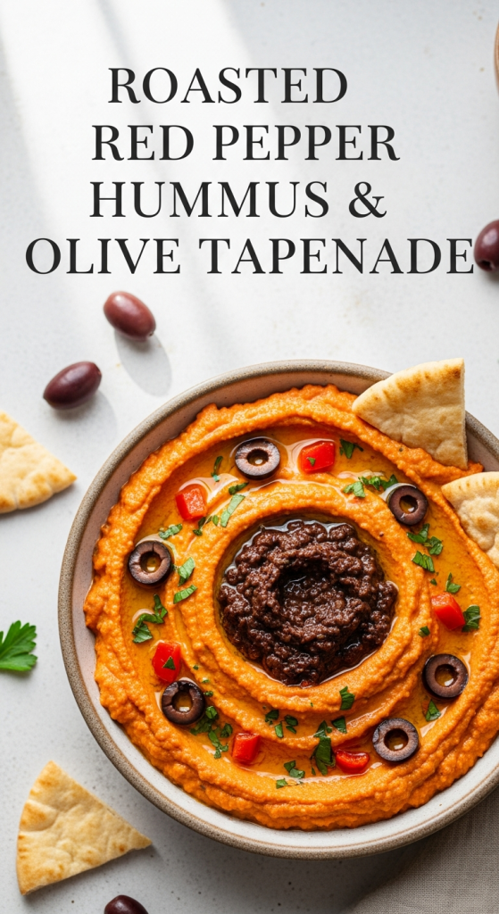 Irresistible Roasted Red Pepper Hummus & Olive Tapenade: Elevate Your Snack