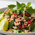 Irresistible Zesty Spicy Minced Chicken Salad with Lime & Fresh Herbs