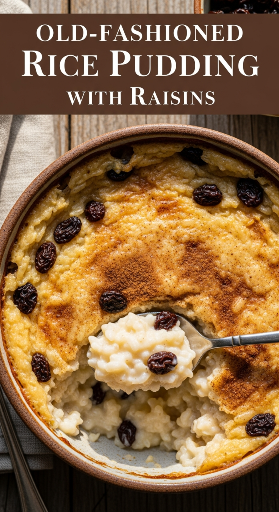 Old-Fashioned Rice Pudding with Raisins: Timeless Delight
