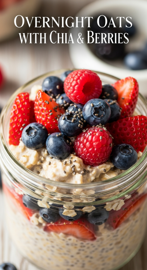 Overnight Oats with Chia & Berries: Energize Mornings