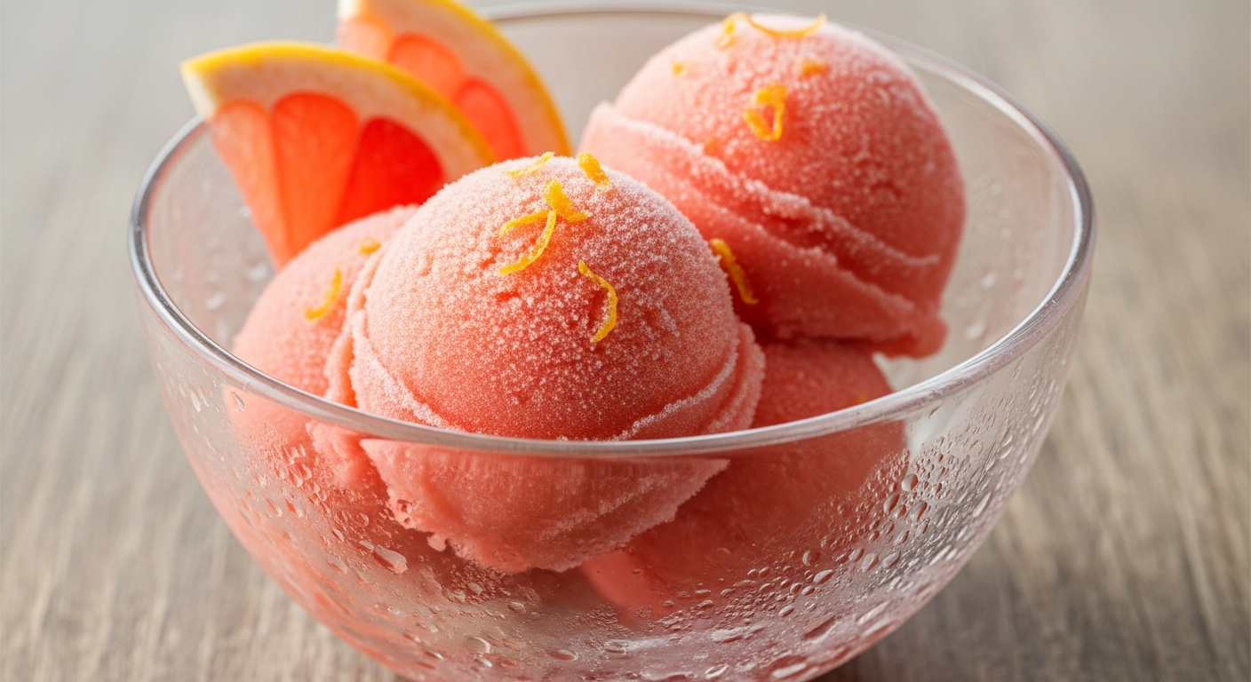 Pink Grapefruit & Campari-Free Sorbet Recipe Zesty Delight