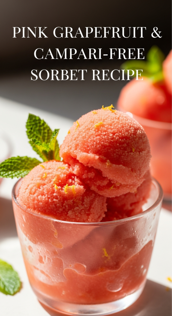 Pink Grapefruit & Campari-Free Sorbet Recipe Zesty Delight