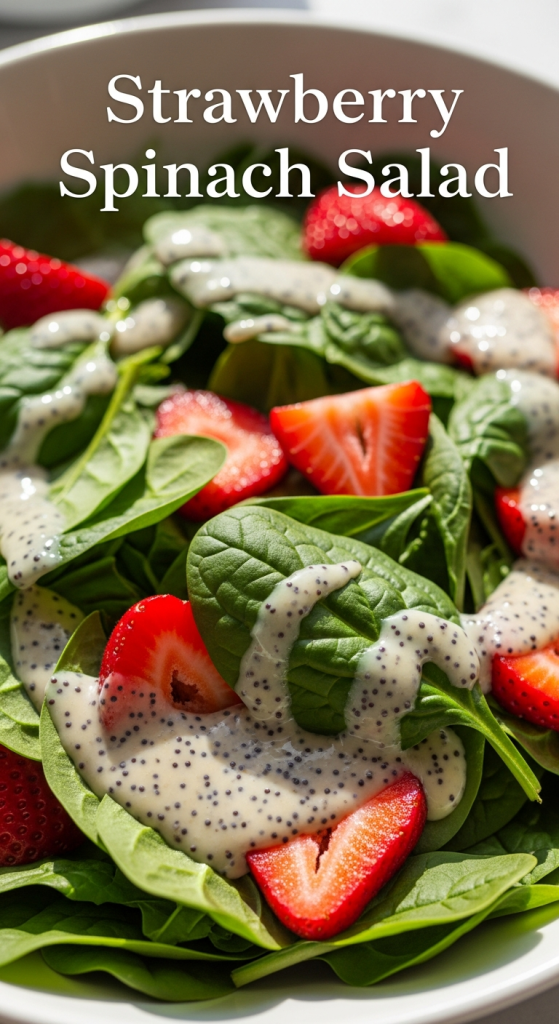 Strawberry Spinach Salad with Poppy Seed Dressing: Fresh & Vibrant