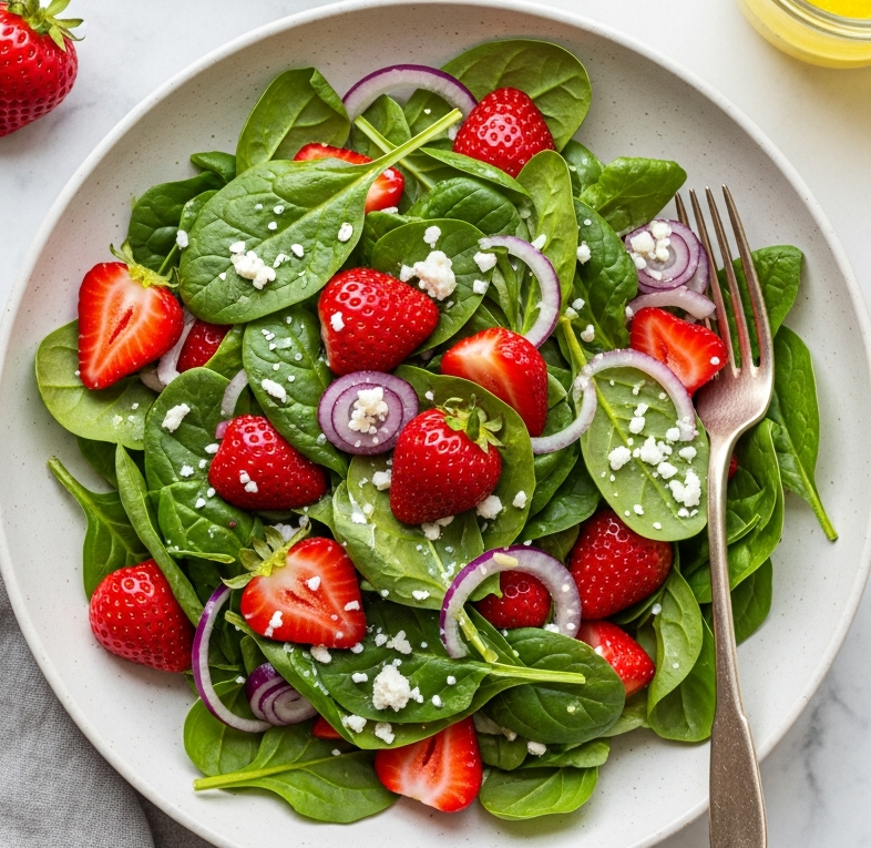 Strawberry Spinach Salad with Poppy Seed Dressing: Fresh & Vibrant