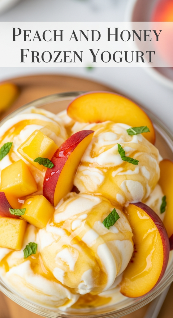 The Delight of Peach and Honey Frozen Yogurt: Sweet Bliss
