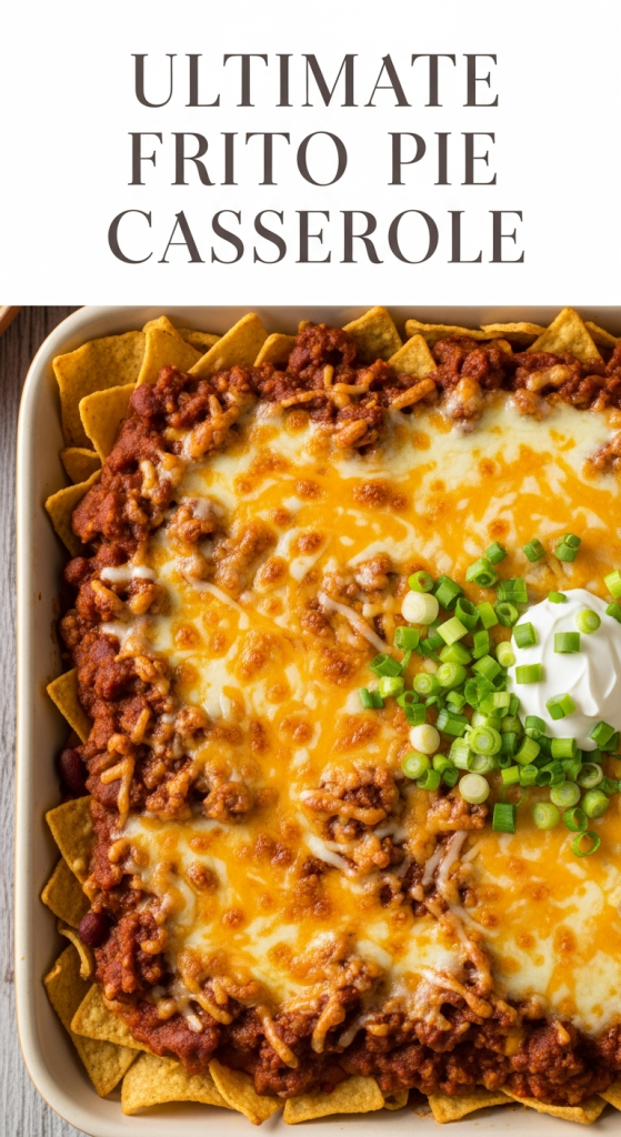 Ultimate Frito Pie Casserole: Chili, Cheese, and Comfort