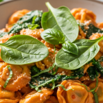Ultimate One-Pan Creamy Tomato Tortellini with Fresh Spinach Flair
