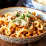 كسرولة قلبية من اللحم البقري والنوودلز، مريحة ولذيذة من كل لقمة، Comfort in Every Bite