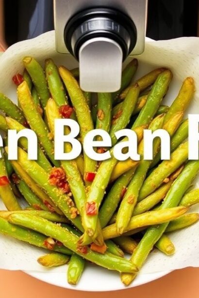 طبق مقرمش من لفائف الفاصوليا الخضراء بالهواء الطهي في 15 دقيقة.