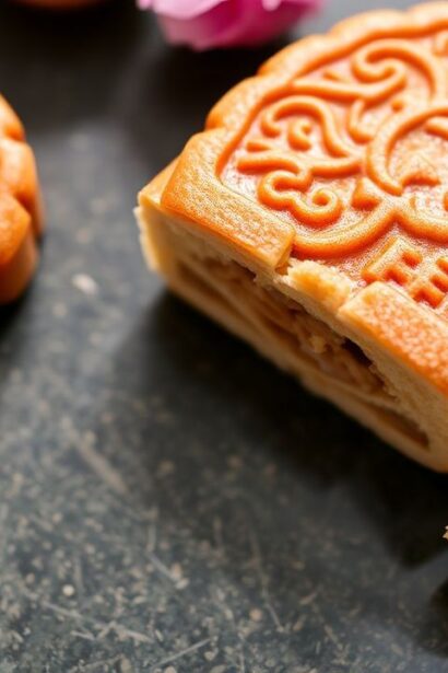 استمتع بمذاق قمرات Lotus Seed Mooncakes الكلاسيكية، لحظة خالدة في كل لقمة.