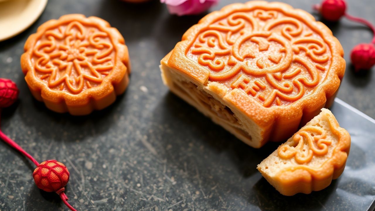 استمتع بمذاق قمرات Lotus Seed Mooncakes الكلاسيكية، لحظة خالدة في كل لقمة.