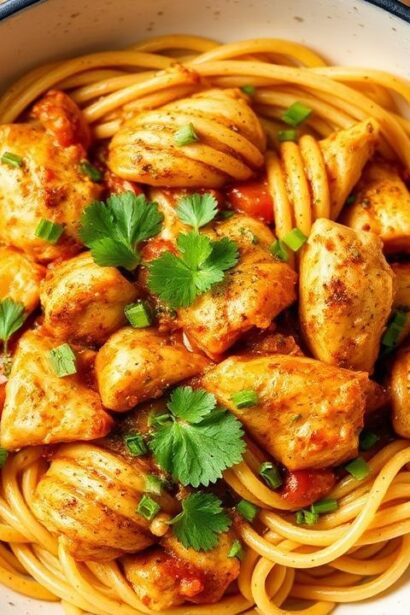 وعاء واحد من باستا الدجاج الكاجون المتبّلة، جاهزة خلال 20 دقيقة وشهية جدًا