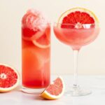 SORBET وردي من الجريب فروت مع لمسة حمضيات، خالٍ من الكامباري—زيت زاهي ومنعش.