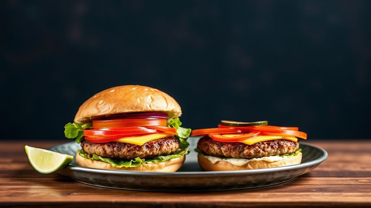 برجر تركي بان مي مع خضار مخللة منقوعة وحشوة طاغية نكهة tangy pickled veggie delight