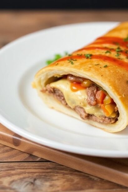لفائف شطيرة جبن شهيّة مع كاتشب حار مُحمّص بزِينة زَستيّة لذيذة