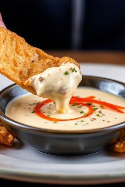 رَانغون سلطعون ساخن وكريمي مع شرائح بطاطس، الغمس اللذيذ—Dip into Delight