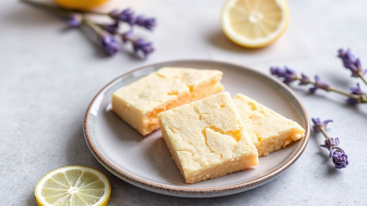 زبدية الليمون واللافندر زستيّة على بسكويت شورتبريد، حلوى سريعة وطازجة—Best Zesty Lemon Lavender Shortbread