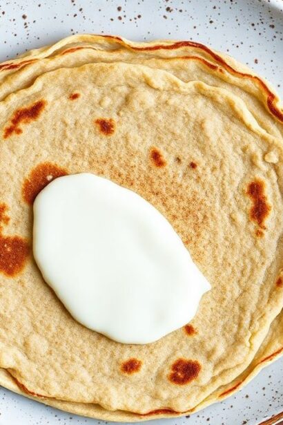 Healthy buckwheat galettes with crisp edges and lean filling, rustic rustic crepes on a plate.