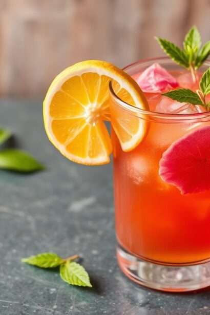 زجّية الحلاوة: شاي الزنجبيل والhibiscus المثلّج المنعش لتجديد يومك.
