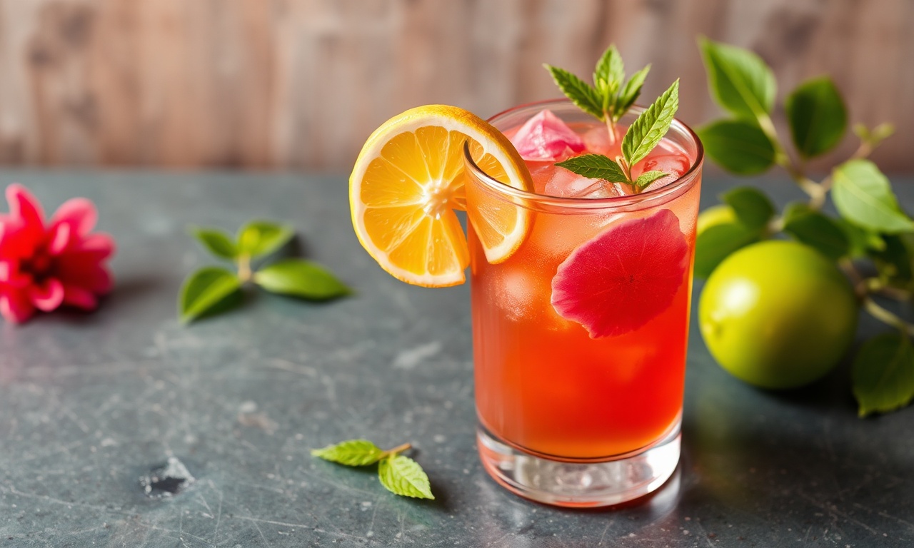زجّية الحلاوة: شاي الزنجبيل والhibiscus المثلّج المنعش لتجديد يومك.
