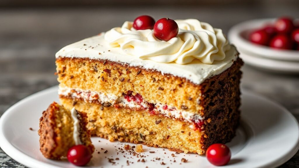Dr Pepper cake with rich caramel-brown cocoa crust and moist interior