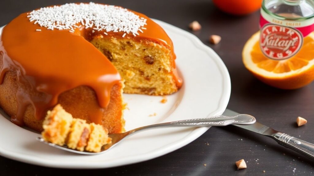 Moist and fluffy Dr Pepper cake with cocoa crust
