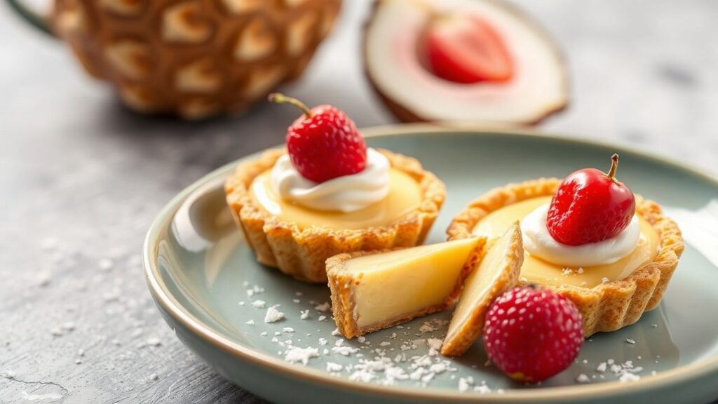 Quindim sweet coconut custard tarts with glossy golden domes